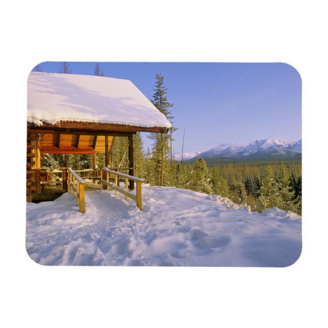 Ímã Aluguer da cabana USFS Schnauss no Inverno com vis (Horizontal)