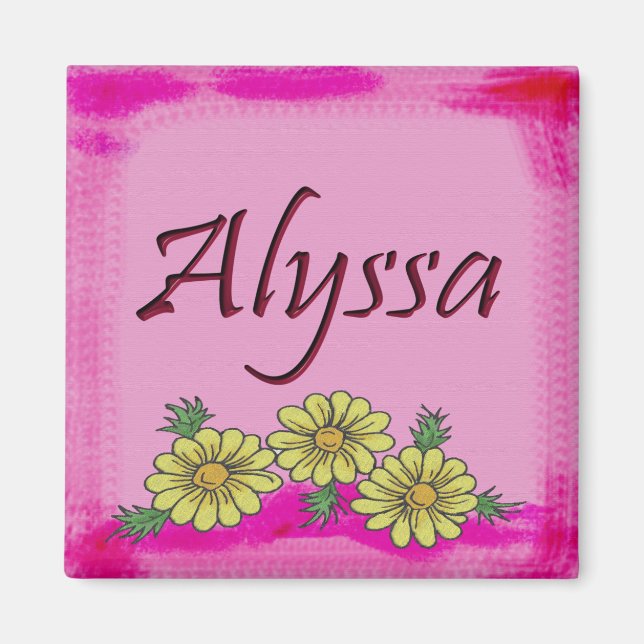 Imã Alyssa Daisy Magnet (Frente)