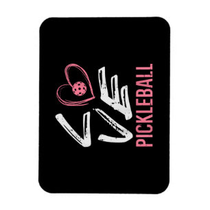 Ímã Ama Pickleball Coração Picle Ball Mulheres Meninas