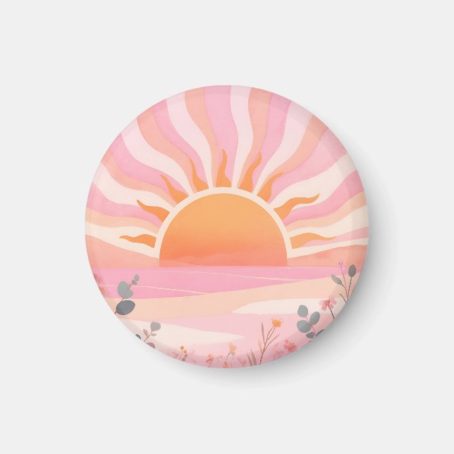 Imã Amanhecer Pastel Boho Prado (Frente)