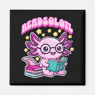 Imã Amante da leitura do axolote kawaii engraçado read