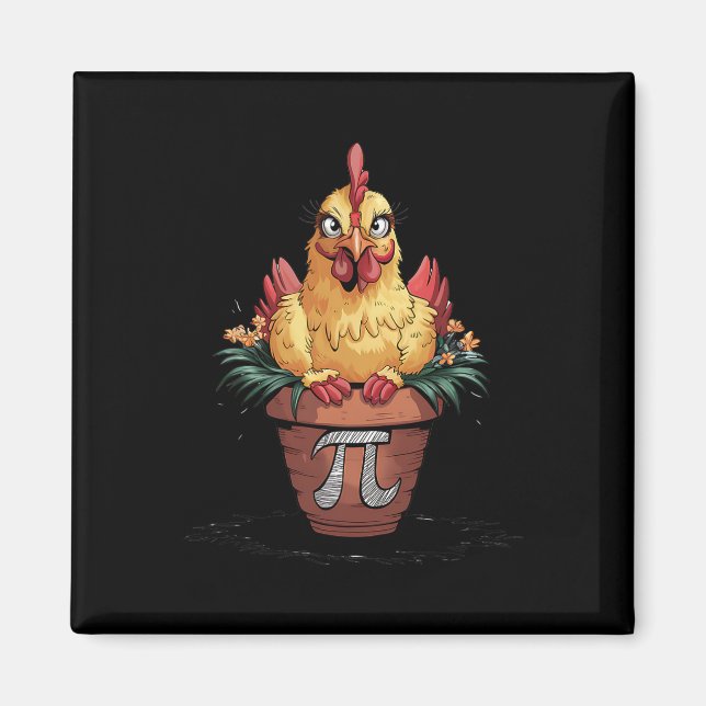Imã Amante da Matemática Geek 3.14 Frango Pot Pi Dia E (Frente)
