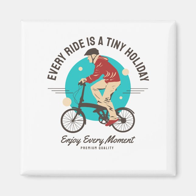 Imã Amante de Bicicleta - Aproveite Cada Momento (Frente)