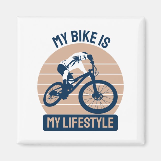 Imã Amante de Bicicleta - Minha Bike É Meu Estilo de V (Frente)