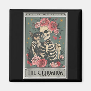 Imã Amante de Cachorro Chihuahua Retro A Lua Halloween