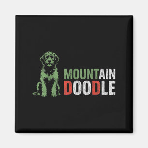 Imã Amante de Cachorro Montanha Doodle Vintage Retro C