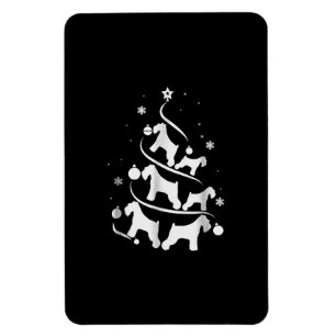 Ímã amante de cães de árvore de natal schnauzer mini