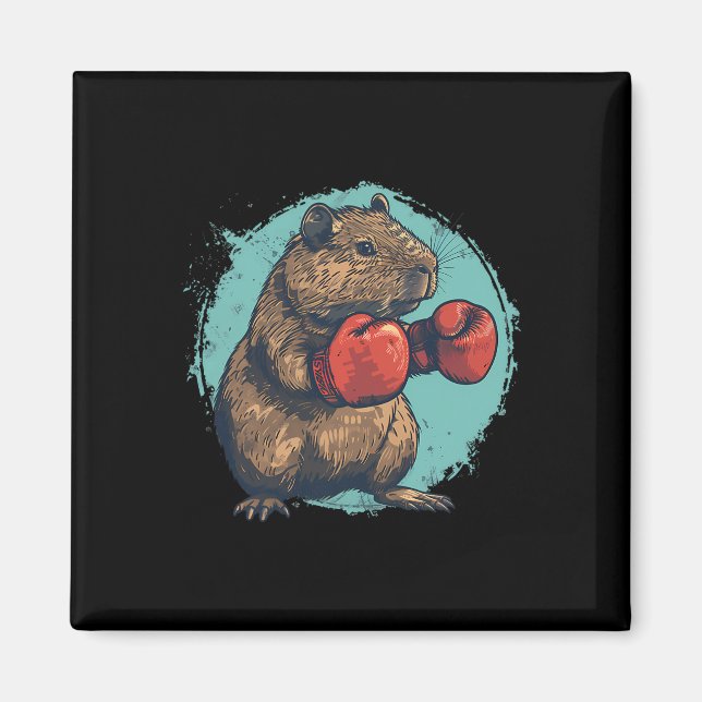 Imã Amante de Capivara de Boxe Luvas de Boxe Kickboxin (Frente)