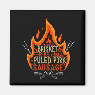 Imã Amante de Carne Bbq Bris Costelas Porco Linguiça C