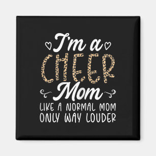 Imã Amante de Cheerleading Engraçado Padrão de Leopard