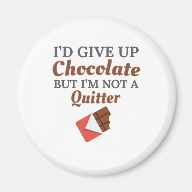 Imã Amante de Chocolate Eu desistiria de Chocolate Mas (Frente)