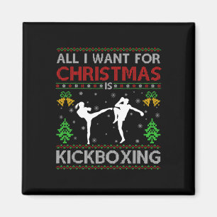 Imã Amante de Esportes de Kickboxing Papai Noel Feio d