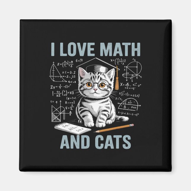 Imã Amante de Gato de Matemática Professor de Matemáti (Frente)