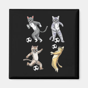 Imã Amante de Gato Engraçado Jogador de Futebol Brinca