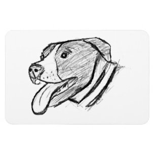 Ímã amante de os animais de foto-cão desenhado pela m