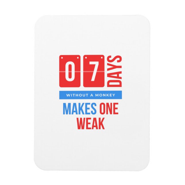 Ímã amante de os animais de macaco engraçado (Vertical)