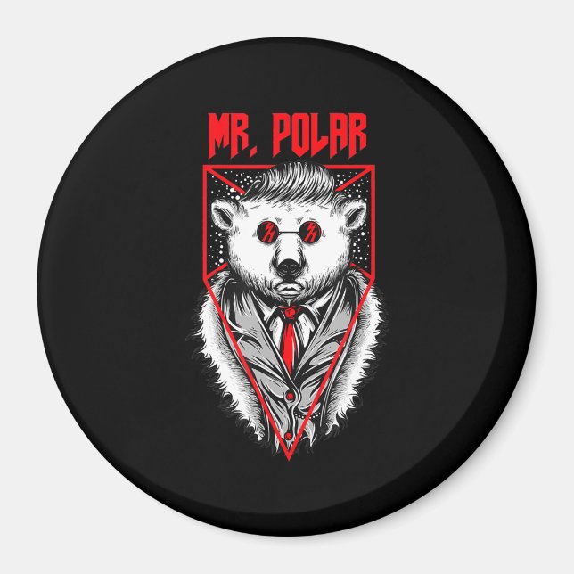 Imã Amante de os animais Polar Design A Engraçado Do U (Frente)