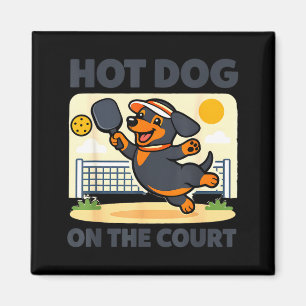 Imã Amante de pickleball wiener dachshund cachorro-que
