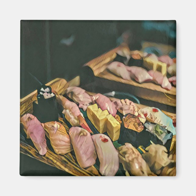 Imã Amante de sushi da comida asiática (Frente)