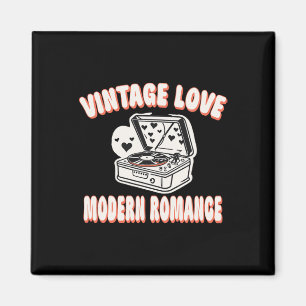 Imã Amante de Vinil Dia dos Namorados Amor Vintage Mod
