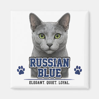Imã 🐾 Amante do Azul Russo 🐾
