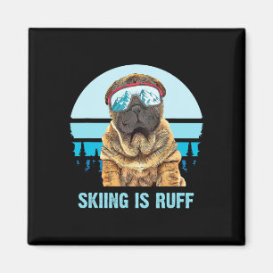 Imã Amante do cão de ski áspero é Shar-pei chinês de i