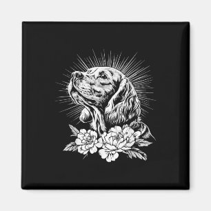 Imã Amante do Estilo de Tatuagem Spaniel Er Retro Cach