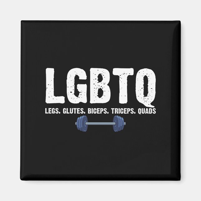 Imã Amante do Ginásio LGBTQ Pernas Glúteos Bíceps Tríc (Frente)