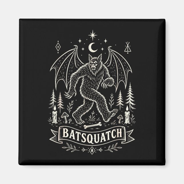 Imã Amante do pé-grande sasquatch criptoide assustador (Frente)