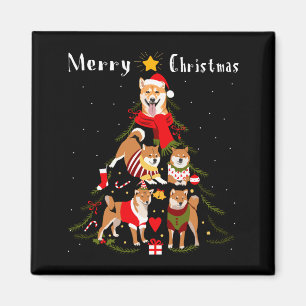 Imã Amante do Shiba Inu da Árvore de Natal Xmas Dono d