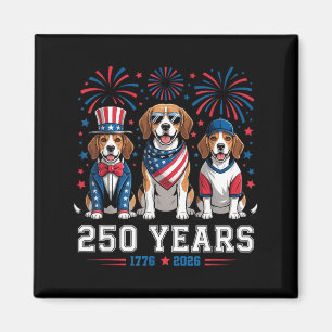 Imã Amantes de Cães Beagle 250 Aniversário EUA 250º 4º