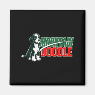 Imã Amantes de cães doodle da montanha vintage retrô a