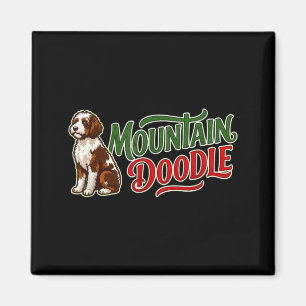 Imã Amantes de Cães Mountain Doodle Vintage Retro Ao A