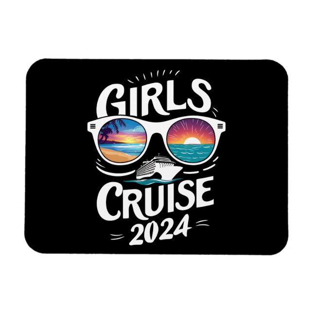 Ímã Amantes de Férias Girls Cruise Trip 2024 (Horizontal)
