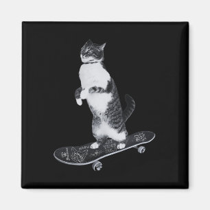 Imã Amantes de Gatos Engraçados Patinando Gato Para Ho