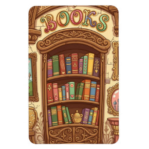 Ímã Amantes de Livros Estante de Livros de Desenhos An