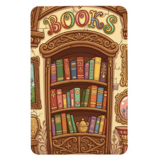 Ímã Amantes de Livros Estante de Livros de Desenhos An