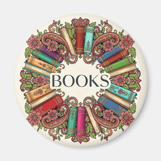 Imã Amantes de Livros Leitores Escritores Bibliófilos (Frente)