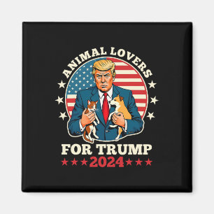 Imã Amantes de os animais Para A Campanha Trump 2024 C