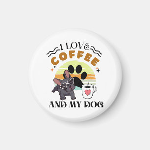 Imã Amantes do Café - Eu Amo Café E Meu Cachorro