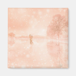 Imã Amantes em um lago congelado