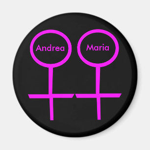 Imã Amantes lésbicas - Magnet personalizável