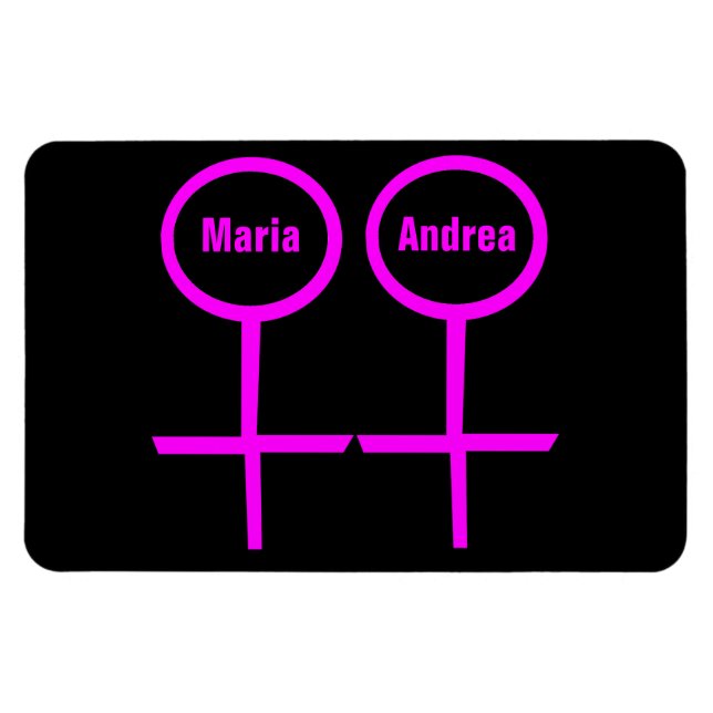 Ímã Amantes lésbicas personalizáveis do Magnet Premium (Horizontal)