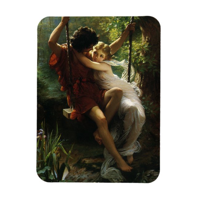 Ímã Amantes num Balanço. Primavera por Pierre Auguste  (Vertical)