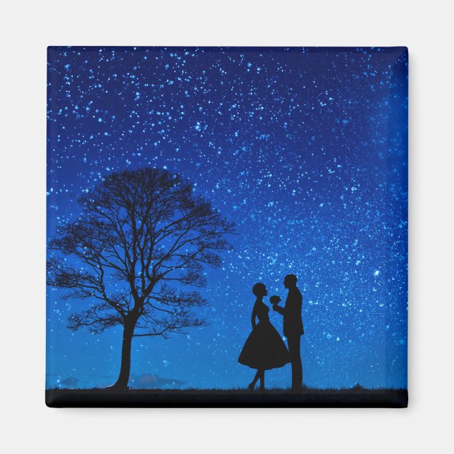 Imã Amantes sob uma lua cheia  (Frente)