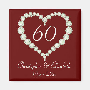 Imã Amar Aniversário do Diamante do Coração