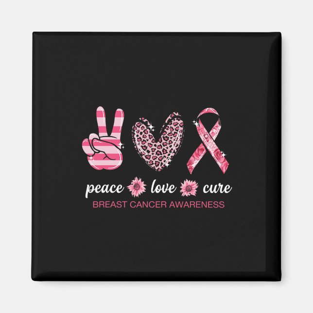 Imã Amar Cancer de fita rosa claro 2 (Frente)
