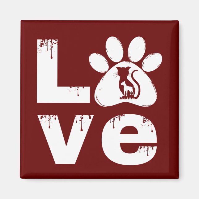 IMÃ AMAR PRESENTE DE ANIMAIS DE PATA DE PET (Frente)