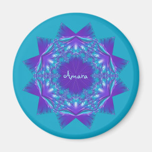 Imã AMARA ~ STAR! Purple e Aqua ~ Design impressionant
