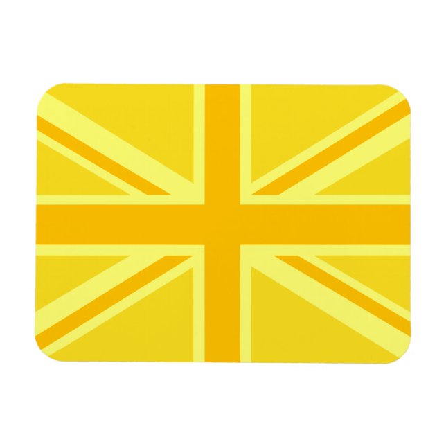 Ímã Amarelo Amarelo Jack British Flag Background (Horizontal)